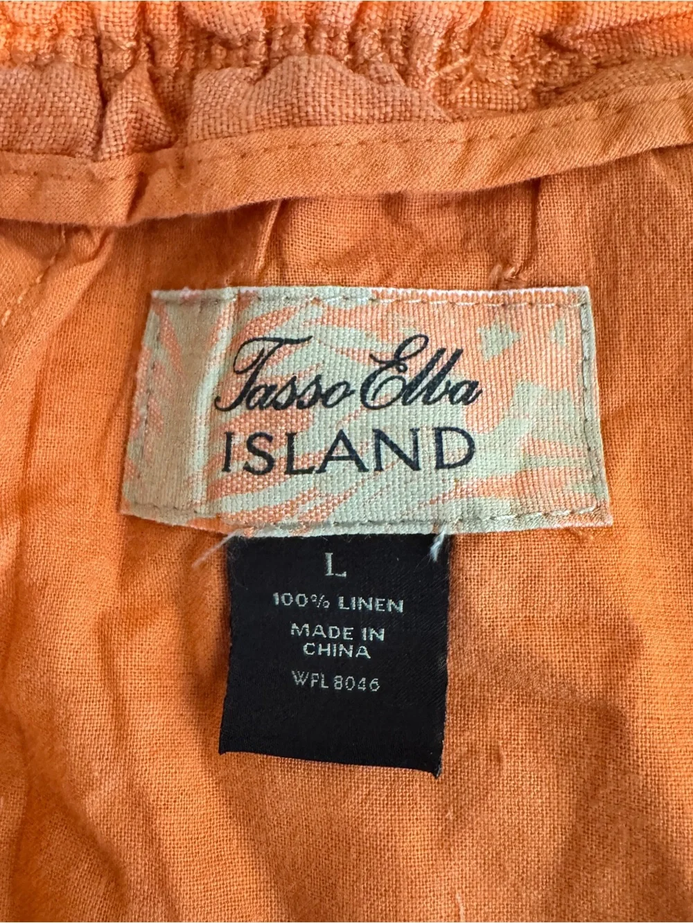 Tasso Elba Orange Flat-Front Casual Shorts